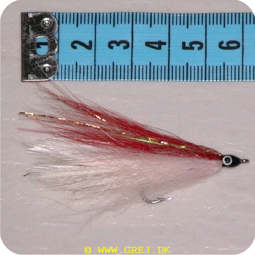 1359 - Frits Saltwater streamer Str. 6 Red/white Mink