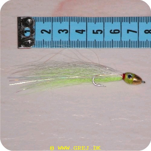 1364 - Frits Saltwater streamer Str. 6 White/green Bullet