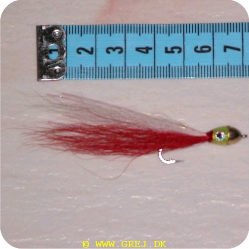 1367 - Frits Saltwater streamer Str. 6 White/red Bullet