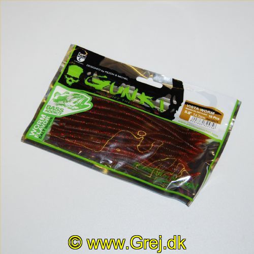 3297830325756 - Gunki Vista worm 14,7 cm - 15 stk - Brown oll) - Vejledning på bagsiden af pakken