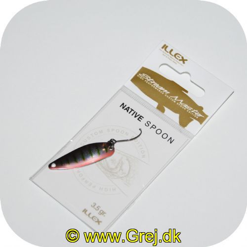 3297830618865 - Illex Skeblink - Native Spoon - 3.5g - Vairon<BR>
<BR>Skeblink er en mini skeblink for UL fiskeriet som er meget voksende i disse år efter alle ørred arter.