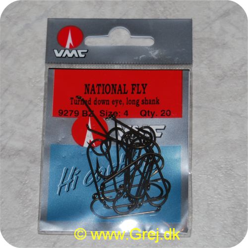 3359224635367 - VMC National Fly turned down eye, long shank - Str. 4 - 20 stk - 9279BZ