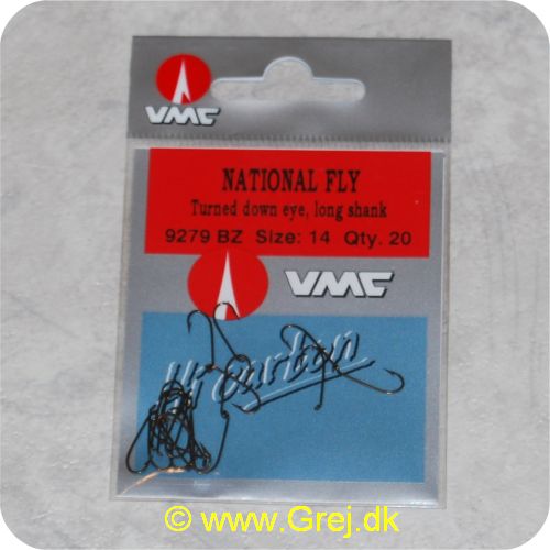 3359224640361 - VMC National Fly turned down eye, long shank - Str. 14 - 20 stk - 9279BZ