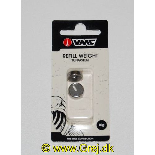 3359228779067 - VMC Refill - Tungsten Pike Weight - 10g - 2 stk. - Passer til VMC Pike Rig Stinger: 
http://www.Grej.dk/?side=vare&varenr=3359228765060