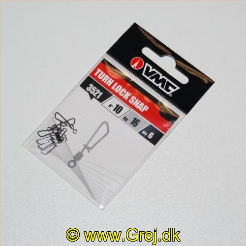 3422993060057 - VMC Turn Lock Snap - 6 stk. - Str. 10 - Holder til 16 kg.
