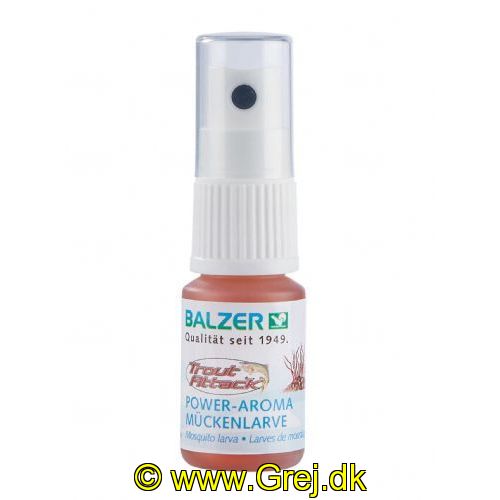 4005652104430 - Trout Attack, aromaspray, 10ml - Smag/duft:Myggelarve - 001 6008 002<br>These 100% naturally pure aromas significantly improve the catching capacity of all kinds of bait. With a practical sprayer! Content 10ml.