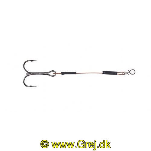 4005652160085 - Shirasu Stinger Rig med snap hægte, 1x7 - 35mm. - 001 6103 201<br>There are days on which the predator fish bite extremely cautiously and the missed bite rate is high. On such days an stinger hook leader with an additional treble hook should be used! With a quickrelease clip for hanging up.