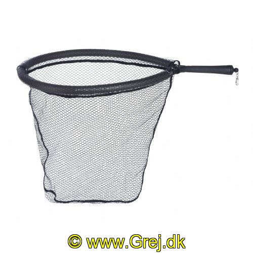 4005652171197 - Never Hook fangstnet til vadefiskeri med magnet clip - Farve:Sort - 001 8219 050<br>Our new sea trout landing net is also simply great: Extra-deep rubberised net and magnetic clip for convenient transport and easy use. The frame is encased in a buoyant material that makes the landing net float. Mesh width 8 fletline, 45 x 55cm.