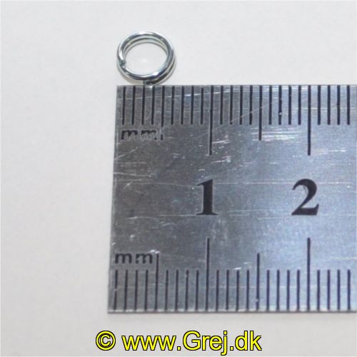 4005652190198 - Nikkel splitring, 100stk. - Brudstyrke:4kg. - Nickel Springring 6mm (4,2mm indvendig) - 001 4451 106