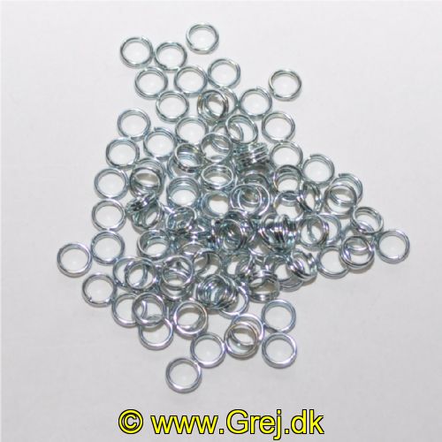 4005652190198 - Nikkel splitring, 100stk. - Brudstyrke:4kg. - Nickel Springring 6mm (4,2mm indvendig) - 001 4451 106