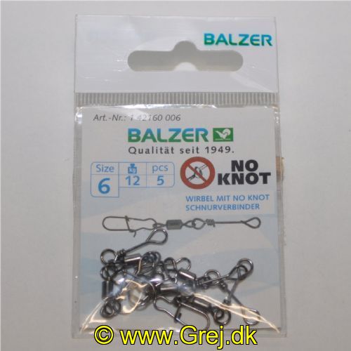 4005652199245 - No-Knot swivel med snap hægte - Brudstyrke:12kg. - 001 4216 006<br>Flexible no-knot connector. The carabiner has an extra-expansive arc.