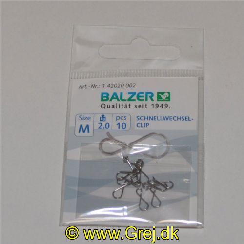 4005652816050 - Quick Change clip - Brudstyrke:2kg. - 001 4202 002<br>Perfekt for micro baits and flies.