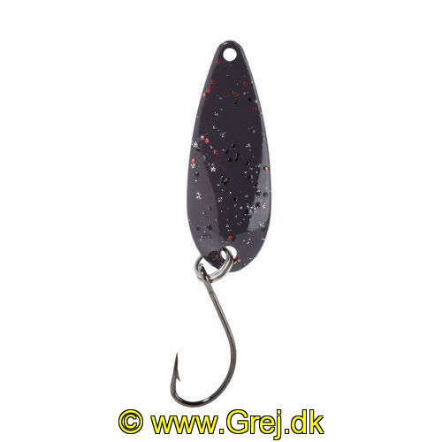 4005652821665 - Pro Staff Series Swindler Spoon - 30mm. - Vægt:2.3g. - Farve:Sort glimmer - 001 6067 214<br>With a tumbling run for more passive trouts. Can be guided extremely slow. Top in the cold season.