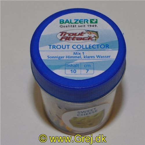 4005652829432 - Trout Collector, Trout Worms med duft - 70mm. - Vægt:1.5g. - Farve:Mix 1 - Smag/duft:Ost - 001 6069 107<br>Our Trout Collector series offers a well thought-out complete program for eminently successful fishing with softbait for trout. In addition to various softbait, we offer a selection of special hooks that are already fitted with tungsten heads. With our softbaits, the main axes are not round, but flattish, and there’s a generous distance between the slats. This design gives the Trout Collectors a unique flexibility. The baits are floaters, and when used with our tungsten hooks of varying weights, every layer of water can be fished. Our classic, which, with its slim Pin Tail and colour combinations, becomes a universal weapon. It’s most effective when the fish are reasonably active. To make your selection easier, our Trout Attack Team has put together 4 different mix packs. Each 5cm and 7cm and 4 flavors (garlic, fish, pellet and - new in the range - sweet cheese). Each assortment contains 10 Trout collectors (5 colours of 2 pieces each). Supplied in vacuum-sealed transparent boxes.
