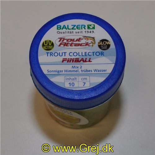 4005652834177 - Trout Collector, Pinball - 70mm. - Vægt:1.5g. - Farve:Mix 2 - Smag/duft:Ost - 001 6088 207<br>With our softbaits, the main axes are not round, but flattish, and there’s a generous distance between the slats. This design gives the Trout Collectors a unique flexibility. The baits are floaters, and when used with our tungsten hooks of varying weights, every layer of water can be fished. Thanks to the ball on its tail, it still weaves seductively even at ultra-slow speed. Especially on difficult days when the trout are slow to rouse, it’s the key to success. A further highlight is the way the colours of these softbaits are structured: The upper part of the body is UV-active, while the lower part is fluorescent and luminous. This combination creates a very high contrast in the water and is a real weapon! To make your selection easier, our Trout Attack Team has put together 4
different mix packs. Each 5cm and 7cm and 2 flavors (garlic and sweet cheese). Each assortment contains 10 Trout collectors (5 colours of 2 pieces each). Supplied in vacuum-sealed transparent boxes.