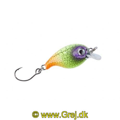4005652835235 - Trout Attack Thunder wobbler - 30mm. - Vægt:2g. - Farve:Farve G - 001 6093 007<br>Floating trout crank hard bait with cool UV-active colours that bring in the strikes. With rattles in its body. The hook tip has been sharpened chemically.