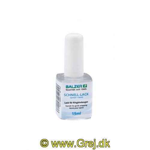 4005652840086 - Stang og flåd lak, klar, 15ml - 001 1888 115<br>Quick-drying clear lacquer. Equally suitable for floats and guide bindings!