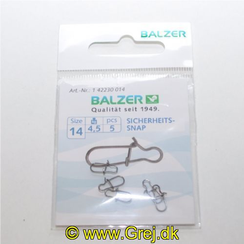 4005652844978 - Safety snap - Brudstyrke:4.5kg. - 001 4223 014<br>The expansive arc provides for super, natural bait play.