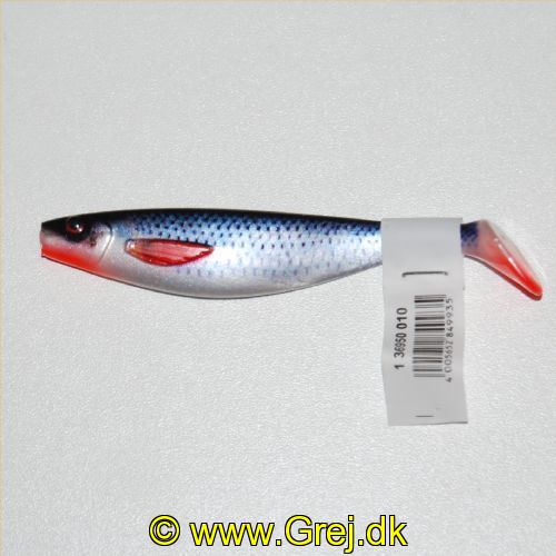 4005652849935 - Shirasu Photo Print Shad 2.0, UV - 100mm. - Vægt:7g. - Farve:Roach - 001 3695 010<br>The second generation of Print Shads features unprecedented, unbelievably realistic designs that have been made possible by ever more powerful scanners. Remember that with the Print Shads, the scales of real fish are scanned and then printed directly onto the soft lure. They are then sealed with a UV coating. The realistic designs combined with the strong flanking running behaviour are a real winner, especially for pike, but also for perch. All Print Shads are UV active!