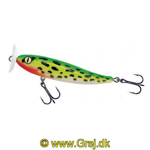 4005652853208 - Shirasu Top Water wobler - 70mm. - Vægt:7g. - Farve:Toxic Frog, UV - arbejdsdybde0cm - Baittype:Top Water - 001 3358 004<br>Absolute top-class hardbait: Developed by our Shirasu Pro Staff team, produced in the EU! The hardbait features the highest quality workmanship and technical sophistication, including TSS (Twin Top Water System) or Cast & Balance systems. The true value of a high-quality hardbait, however, only becomes apparent when you look at its performance, which ultimately decides whether it is a success or a failure. Each type of hardbait in the Shirasu series has its own individual features, precisely matched to the type of guide and the expected target fish. The Twitch hardbait, for example, swings out sideways (Walk the Dog), the Asp hardbait vibrates at a high frequency and the Deep Diver is aggressive. Our Pro Staffers have spent countless
hours and tests on the water optimising these features. Each individual hardbait is put through a test basin at the manufacturer’s before delivery. This means that you can be 100% sure that only perfectly running hardbaits leave the production.
All plugs are lead-free and fitted with steel balls. Caution: extremely sharp trebles! 

Our Topwater Bait gives you two surface hardbaits in one with our innovative Twin Topwater System (TTS). And here’s how it works: You can fish with the hardbait with the plastic plate or without the plate. Simply place the plate on the front eyelet or remove it. Without the plate, the hardbait runs like a classic topwater hardbait, i.e. it breaks out to the left and right. With the plate attached, the hardbait becomes a popper that can be retrieved with a jerk, creating a good splash of water and a popping sound due to the concave shape of the plate. Supplied with 2 plates. Diving depth 7 and 10cm: 0m.