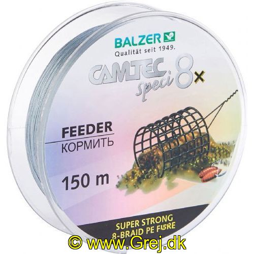 4005652859620 - Camtec Speci 8x fletline - Rullekapacitet:150M. - Brudstyrke:9kg. - Farve:Mørkgrå - Variant:Feeder - 001 2078 012<br>Speci 8x: our new line with 8-fold braiding and a sensational price/performance ratio!
Our Speci line is now also available as an 8-fold high-performance line which is in terms of colors and diameter precisely tailored to the respective target fish or fishing method. 
The lines are made of 100% PE fibers! 

Features: 8-fold braiding, Round braiding, 100% PE fibre, High load-bearing capacities, Soft surface, High abrasion resistance, Extremely little stretching, UV protected.
