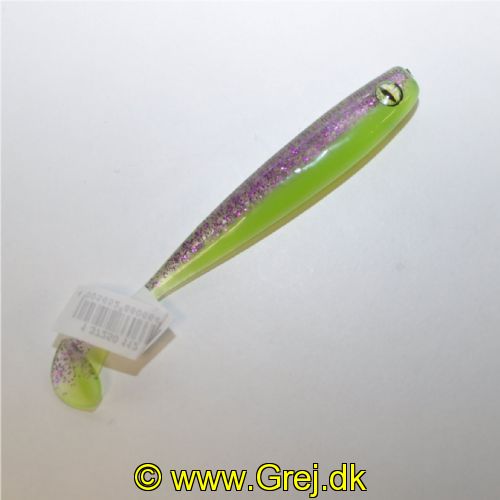 4005652860664 - Shirasu Kauli Reloaded - 125mm. - Farve:Purple/Chartreuse - 001 3725 112<br>It’s been a long time since we sold one of the best zander soft lures, the original KAULI by Jörg Strehlow. There were many copies after that but none came close to the original. 
Now - almost 15 years later - the original KAULI RELOADED is coming. The shape has been updated and the body is coated with a soft epoxy finish. 
The eyes that were once painted on have been replaced by our UV active reptile eyes. 
Available in 10 catchy colors and 2 sizes (9.5cm and 12.5cm).