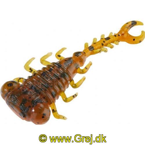 4005652861623 - Shirasu Street Micro Beast - 38mm. - Vægt:0.5g. - Farve:Green Pumpkin/Amber Red - Baittype:Flydende - Smag/duft:Blæksprutte - 001 3399 302<br>The legs of this micro creature baits play seductively with the slightest movement of the rod. If the perch have adjusted to small food, this bait scores. The Micro Beast floats, making it ideal for drop shot and ned rigs. Exactly suitable for our Stand Up Jigheads! With squid flavor. Floating.
