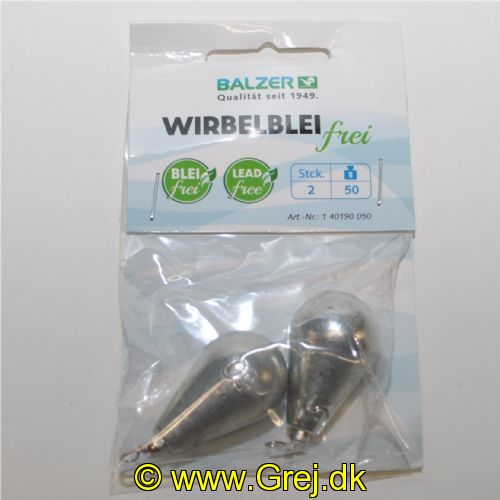 4005652863276 - Swivel Synk - Vægt:50g. - 001 4019 050<br>Non toxic leadfree weights made of zinc.