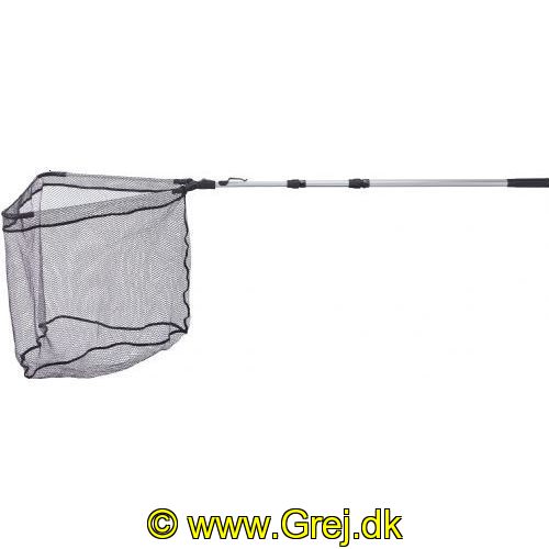 4005652864150 - Never hook Never smell fangstnet, teleskopisk håndtag - Længde:240cm. - 001 8240 240<br>Never hook Never smell landing net, 3 sections, Infinite adjustment and detention. Mesh width 10 fletline, net size 60x60cm. 

Landing net with black, rubberized nets and aluminum net heads.

Every fisherman is familiar with the problem: Once the fish is lying in the landing net the treble hook gets snarled up in the net and it is often impossible to release the hook, the only solution being to use scissors. Thanks to the rubberized surface of the net, this problem is at last a thing of the past. It is now child’s play to release snarled up treble hooks. Another advantage is that the net repels all smells because the fish slime cannot penetrate the net material.