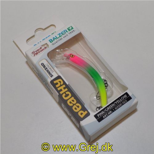4005652873480 - TA Wobbler F3 - Banan Wobler Pink/Green/Yellow - Synkende - 3,3g - 57mm - 01 60000 003