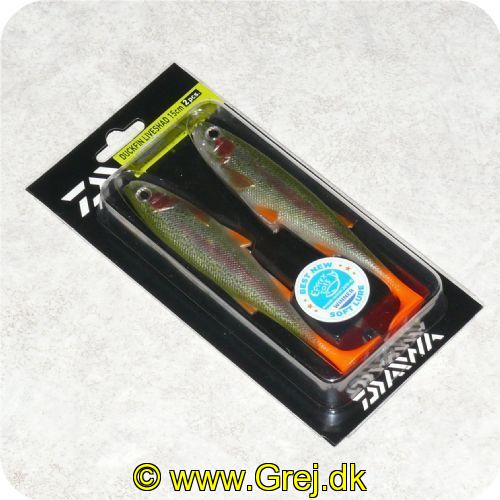 4027093674846 - Daiwa Duckfin Liveshad 15cm - 28g - 2 stk - Live Rainbow Trout(Regnbueørred) - Under langsom og hurtig indspinning arbejder Duckfin halen lokkende med store udsving - Ægte 3D øjne