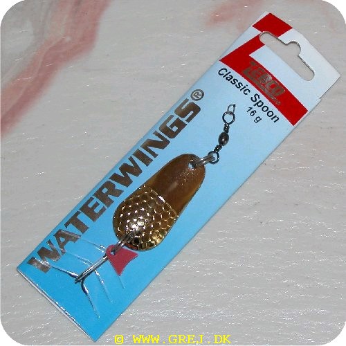 4029569312573 - ZEBCO Classic Spoon Ske-blink på 16 gram i guldfarve