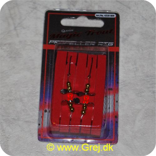 4029569422081 - Magic Trout Propeller Rig - Krogstr. 6 - line 2.00m/0.20mm - 2 stk Hver rig har 6 perler og 2 propeller