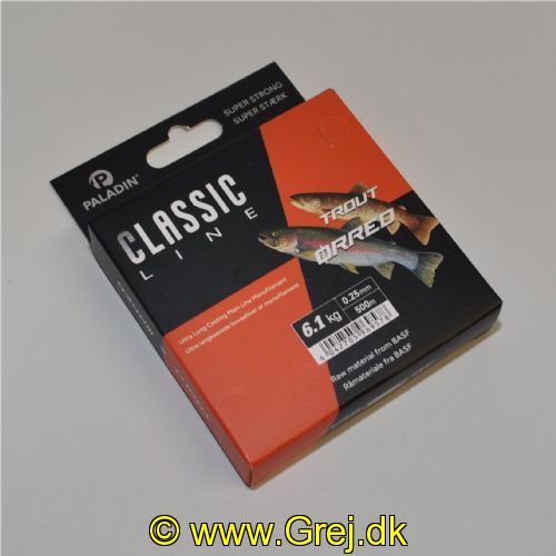 4042705969578 - Paladin Classic nylonline - Klar - 500 meter - 0,25mm - 6,1 kg