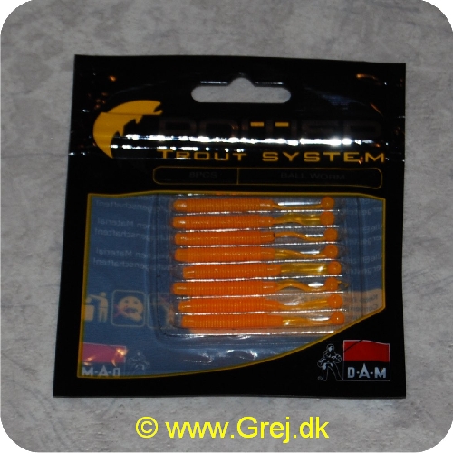 4044641093089 - Power Trout system Ball Worm - 8 stk - Goldfish - Små bløde softbaits. der sættes på krogen