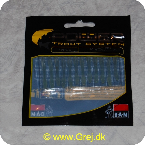 4044641093447 - Power Trout system Micro EEL - 12 stk - Transparent - Små bløde softbaits. der sættes på krogen