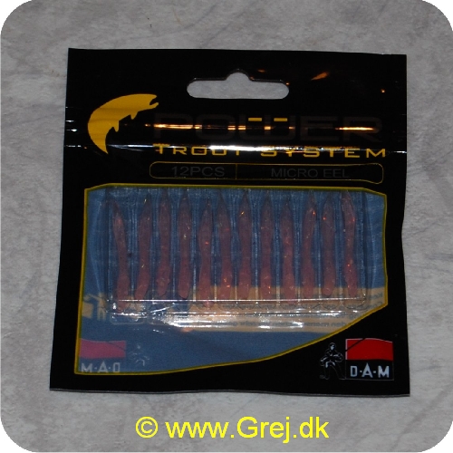 4044641093461 - Power Trout system Micro EEL - 12 stk - Pink Glitter - Små bløde softbaits. der sættes på krogen