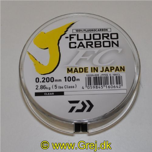 4059845160642 - Daiwa J-Fluorocarbon - 0.20mm/2,86kg - 100m - Made in Japan
