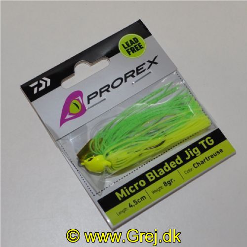 4066466029777 - Micro Bladed Jig TG, gummi chatter lure - Vægt:8g. - Længde: 4,5cm - Farve:Chartreuse (Chartreuse/Grøn)