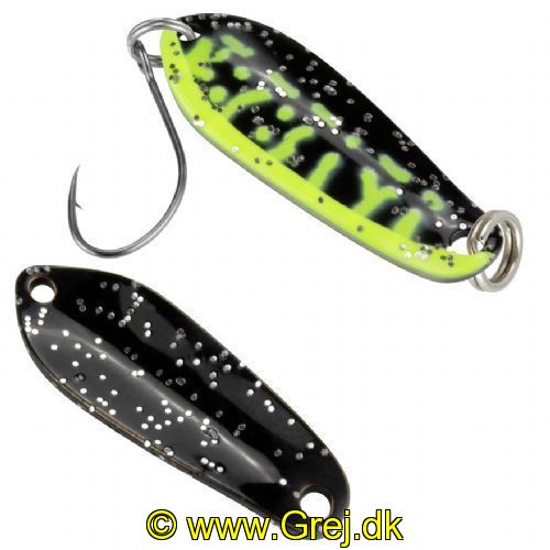 4250203334921 - FTM Fishing Tackle Max Skeblink Boogie 1.6g - Sort og Grøn med sølv nister og Sort bagside med sølv nister<BR>
<BR>FTM FTM Fishing Tackle Max Skeblink Boogie er en mini skeblink for UL fiskeriet som er meget voksende i disse år efter alle ørred arter.