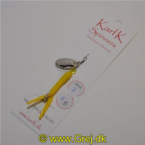 491012205 - Karl K Spinners - Put and Take - 5g - Str. 2 - Gul gummi og Sølv blad