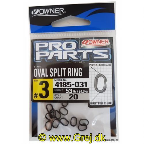 4953873016844 - Owner Pro Parts - Ovale springringe - Str. 3 - 20 stk. - Testet til 24,0 kg