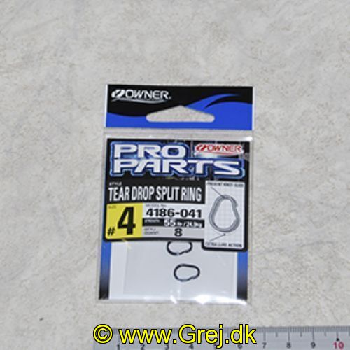 4953873016899 - Owner Pro Parts - Tear Drop springringe - Str. 4 - 10 stk. - Testet til 24.9 kg