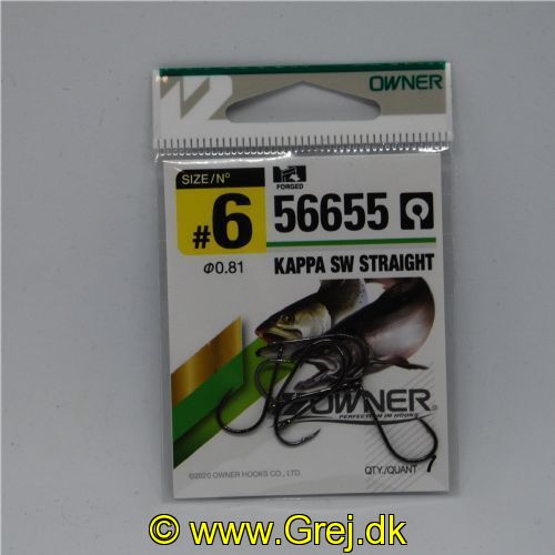 4953873489068 - Owner Kappa SW Straight - Model: 56655 - Enkeltkroge - 7 stk - Meget skarpe - Str. 6