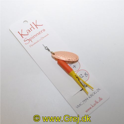 495813412 - Karl K Spinners - Put and Take - 12g - Str. 4 - Orange/Gul gummi og kobber blad