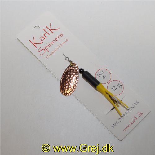 495902412 - Karl K Spinners - Put and Take - 12g - Str. 4 - Sort/Gul gummi og kobber blad