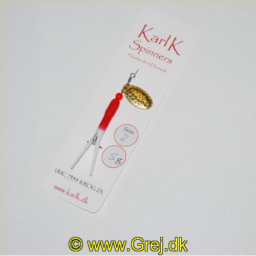 496914205 - Karl K Spinners - Put and Take - 5g - Str. 2 - Rød/Hvid gummi og guld blad