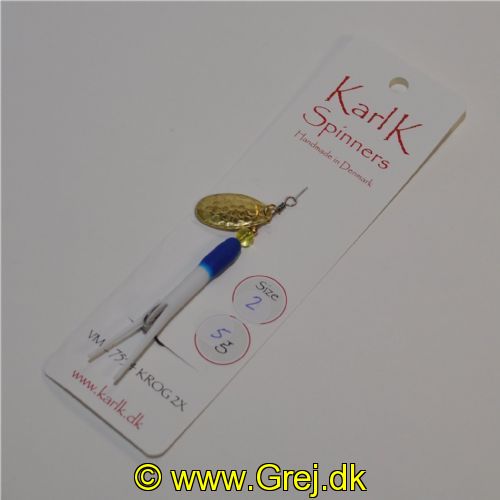 497843205 - Karl K Spinners - Put and Take - 5g - Str. 2 - Blå/Hvid gummi og guld blad