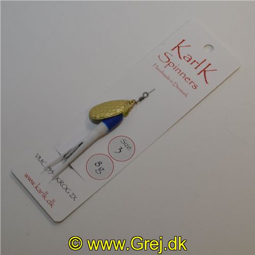 497843308 - Karl K Spinners - Put and Take - 8g - Str. 3 - Blå/Hvid gummi og guld blad