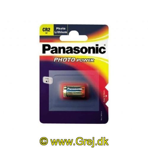 5025232016082 - Panasonic Lithium CR2 - 3V - Batteri
(Også kendt som: DL CR2, KCR2, CR17355)